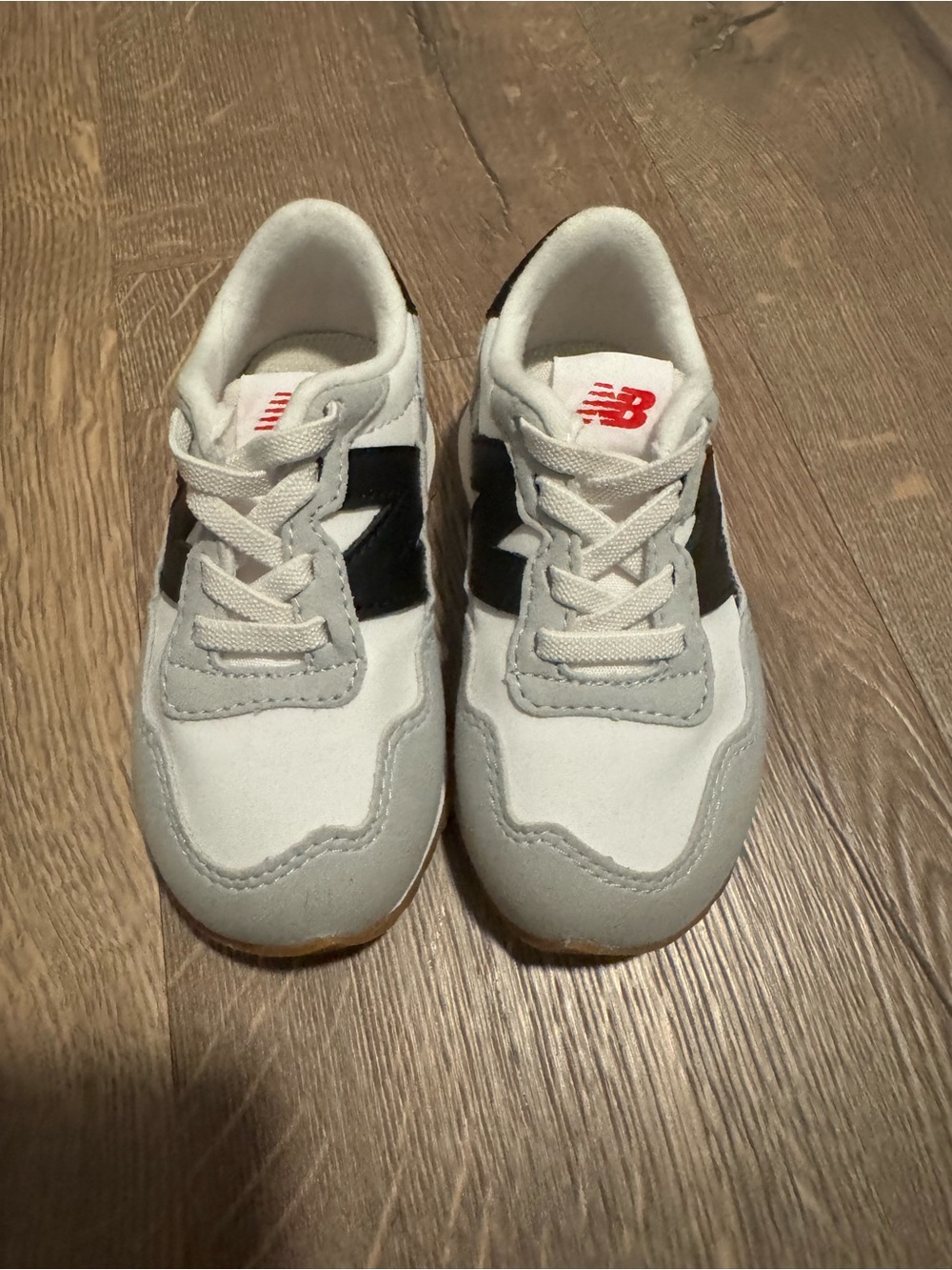 New Balance Kids White, Black & Gray Retro Runner Sneakers